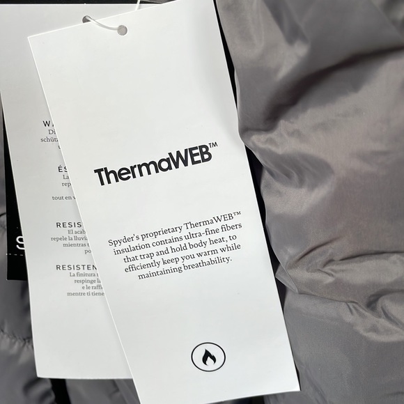 NWT Spyder Clara Puffer Jacket Mineral Grey - Picture 13 of 16